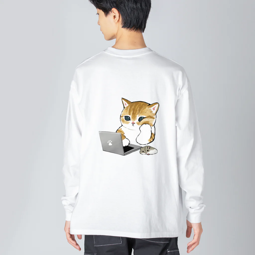 mofusandの在宅勤務のプロ、その名は猫。 Big Long Sleeve T-Shirt