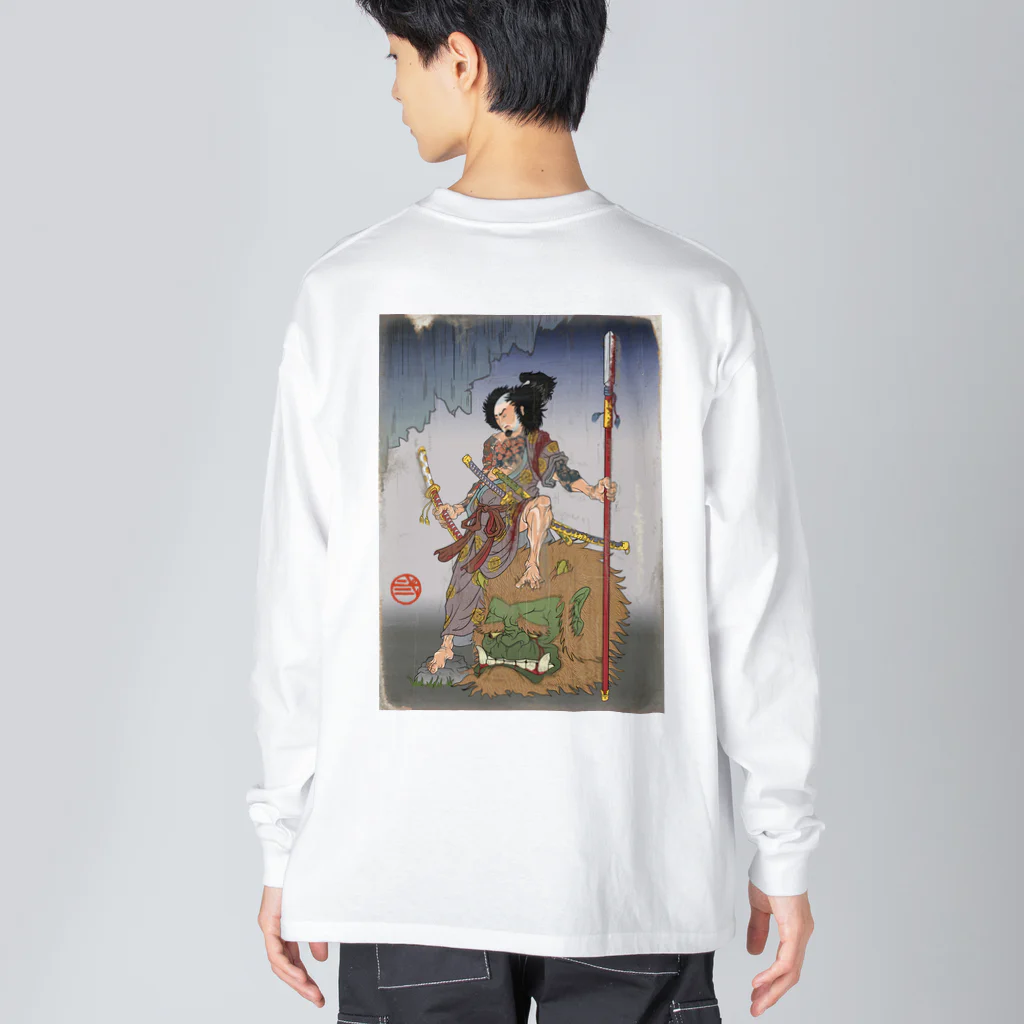 nidan-illustrationの"武者絵" ビッグシルエットロングスリーブTシャツ