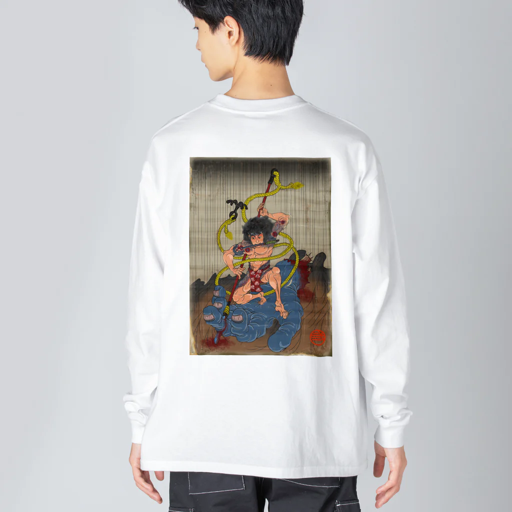 nidan-illustrationの"武者絵" 3-#2 ビッグシルエットロングスリーブTシャツ