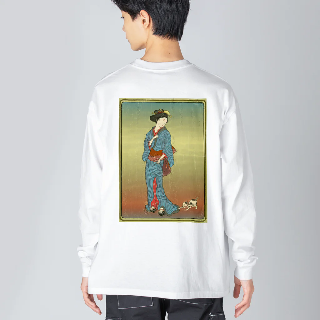 nidan-illustrationの"美人画" 1-#2 ビッグシルエットロングスリーブTシャツ