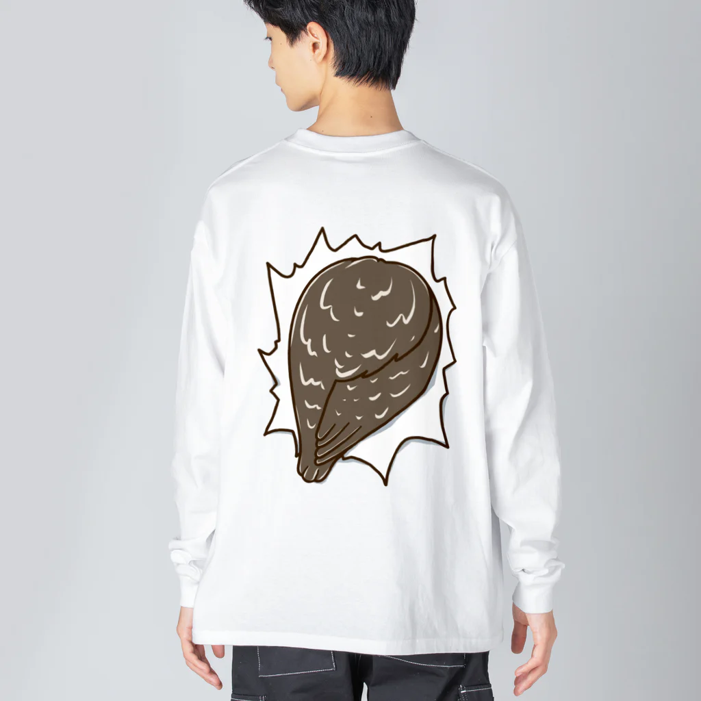 DSM/冴木みやこの両面印刷ハマり動物ふくろう Big Long Sleeve T-Shirt