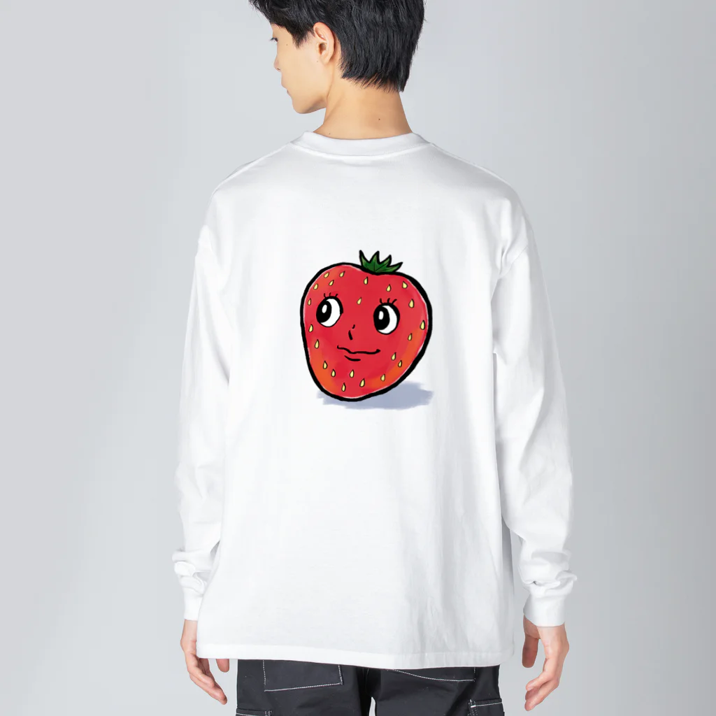 SN-storeのイチゴちゃん ビッグシルエットロングスリーブTシャツ