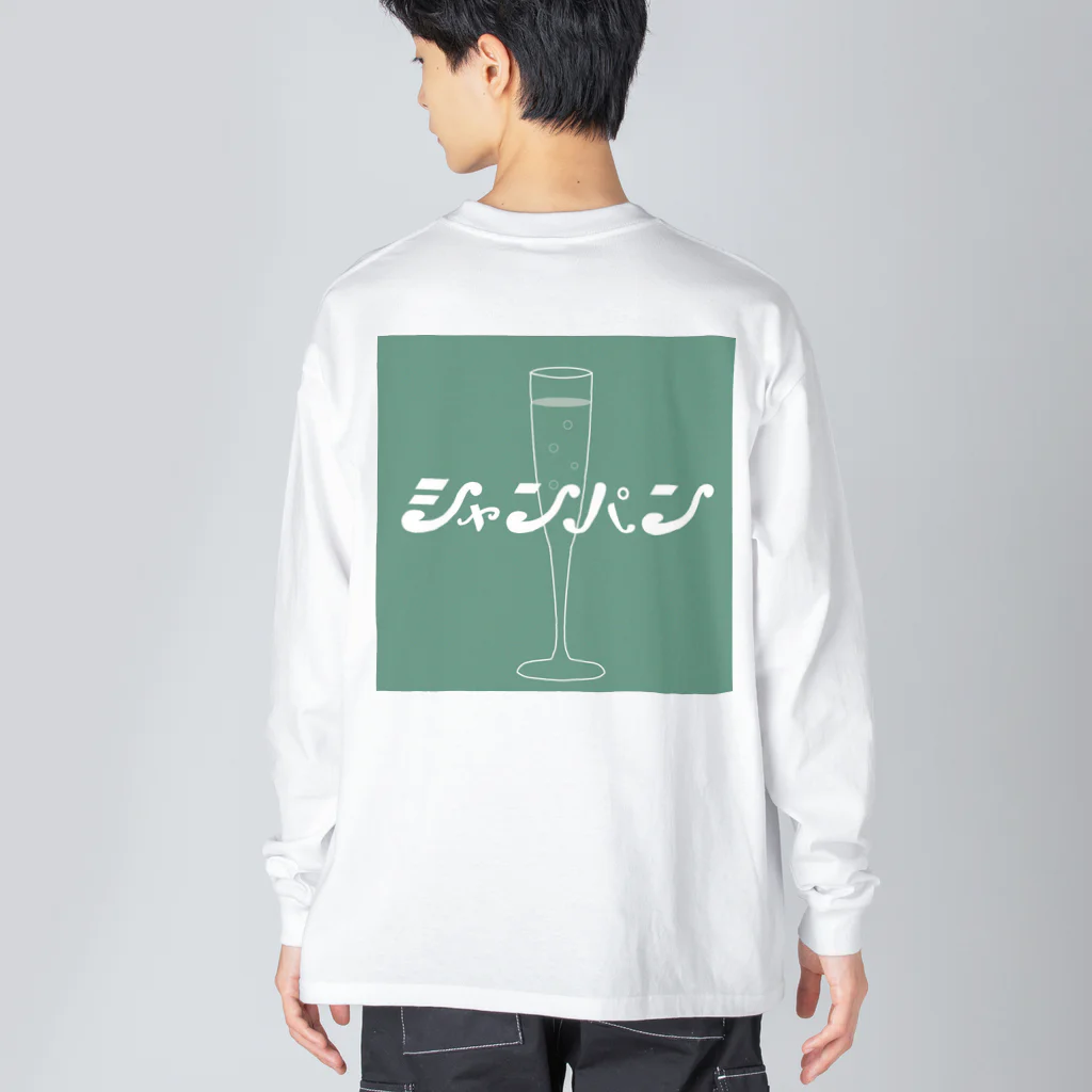 スナック昭和のシャンパン ビッグシルエットロングスリーブTシャツ