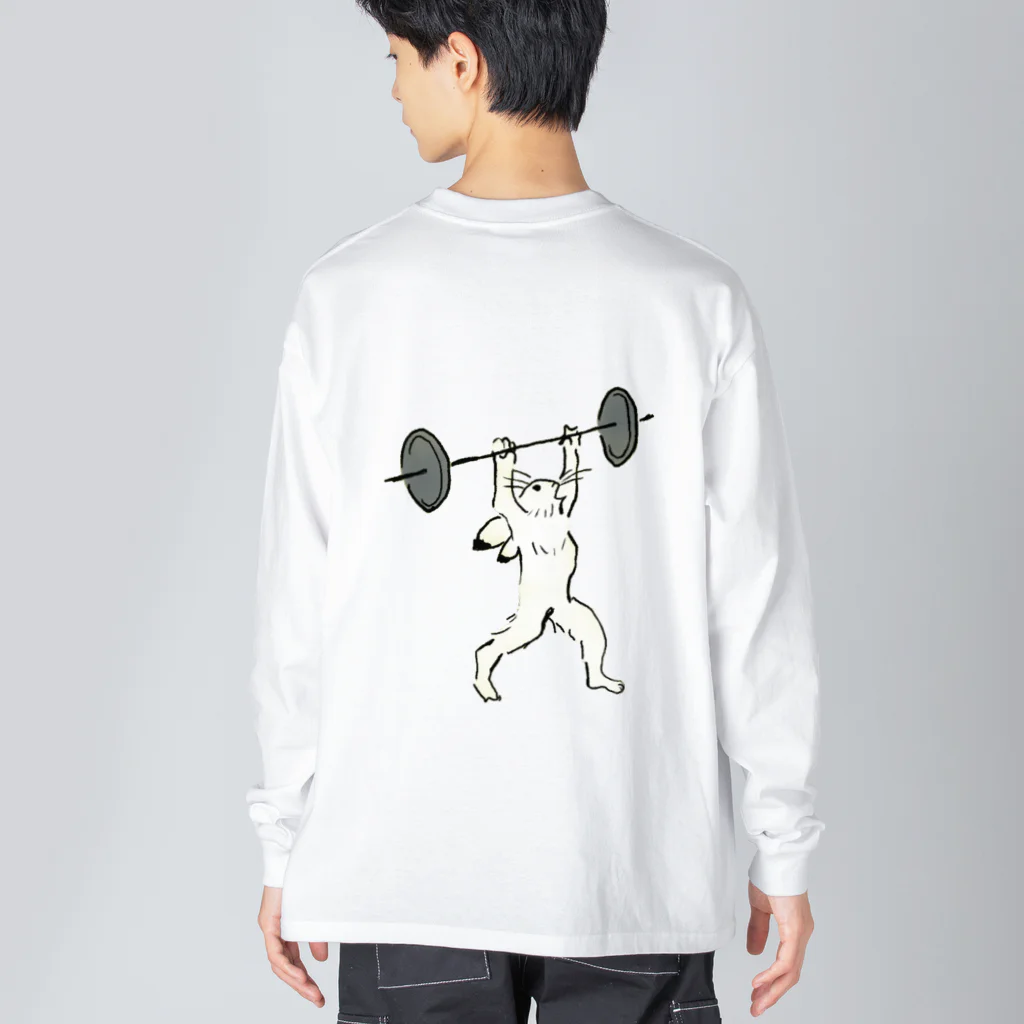 めぇめぇ羊のバーベル上げ Big Long Sleeve T-Shirt