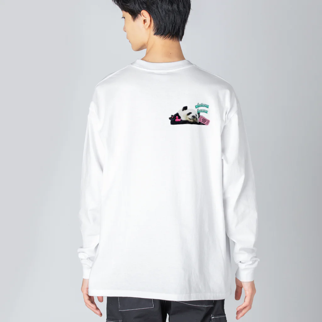 𝙈𝙊𝙈𝙊'𝙨 𝙎𝙝𝙤𝙥のホログラム & レトロpanda-03 Big Long Sleeve T-Shirt