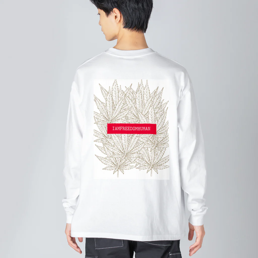 futureimaginationのCannabis　Tshirt ビッグシルエットロングスリーブTシャツ