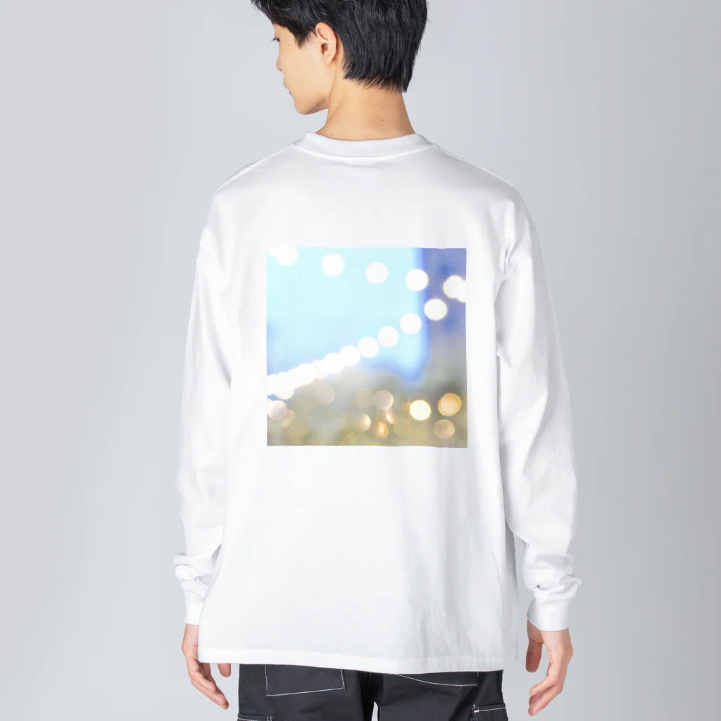 nanair_design (photo graphic)のRay series 01 光　ブルー　 Big Long Sleeve T-Shirt