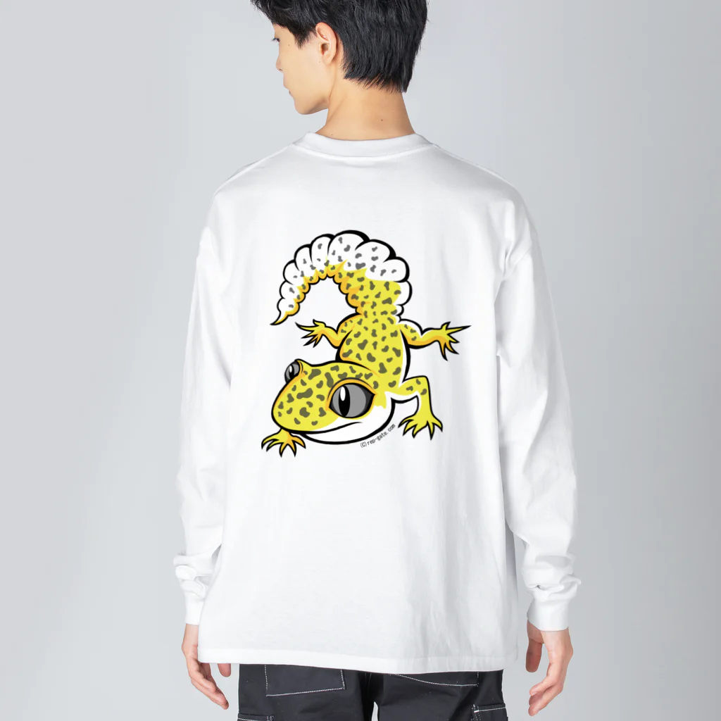 もむのふの爬虫類グッズやさんのレオパちゃんバックプリント Big Long Sleeve T-Shirt