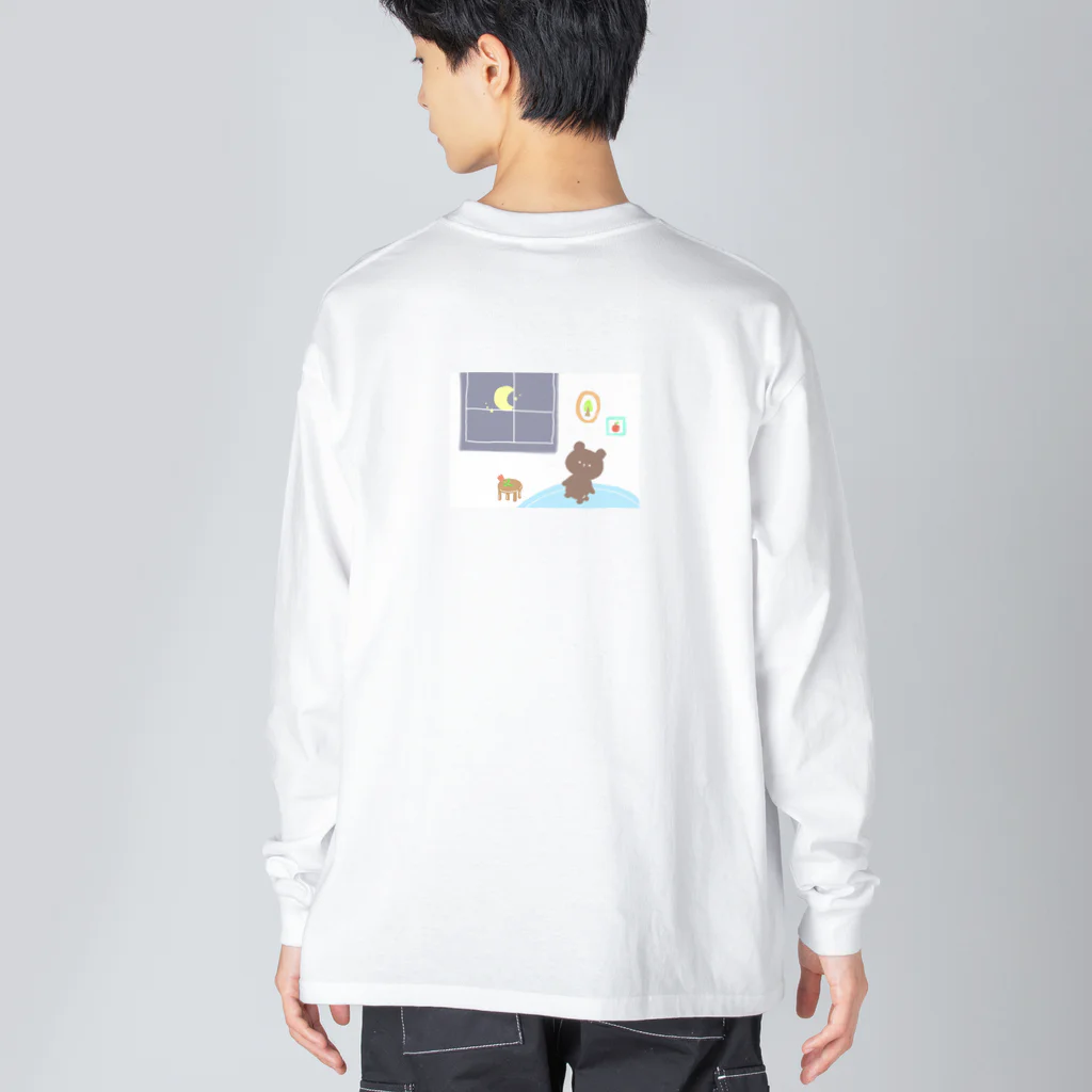 くま工房 little. のくまとつき ビッグシルエットロングスリーブTシャツ