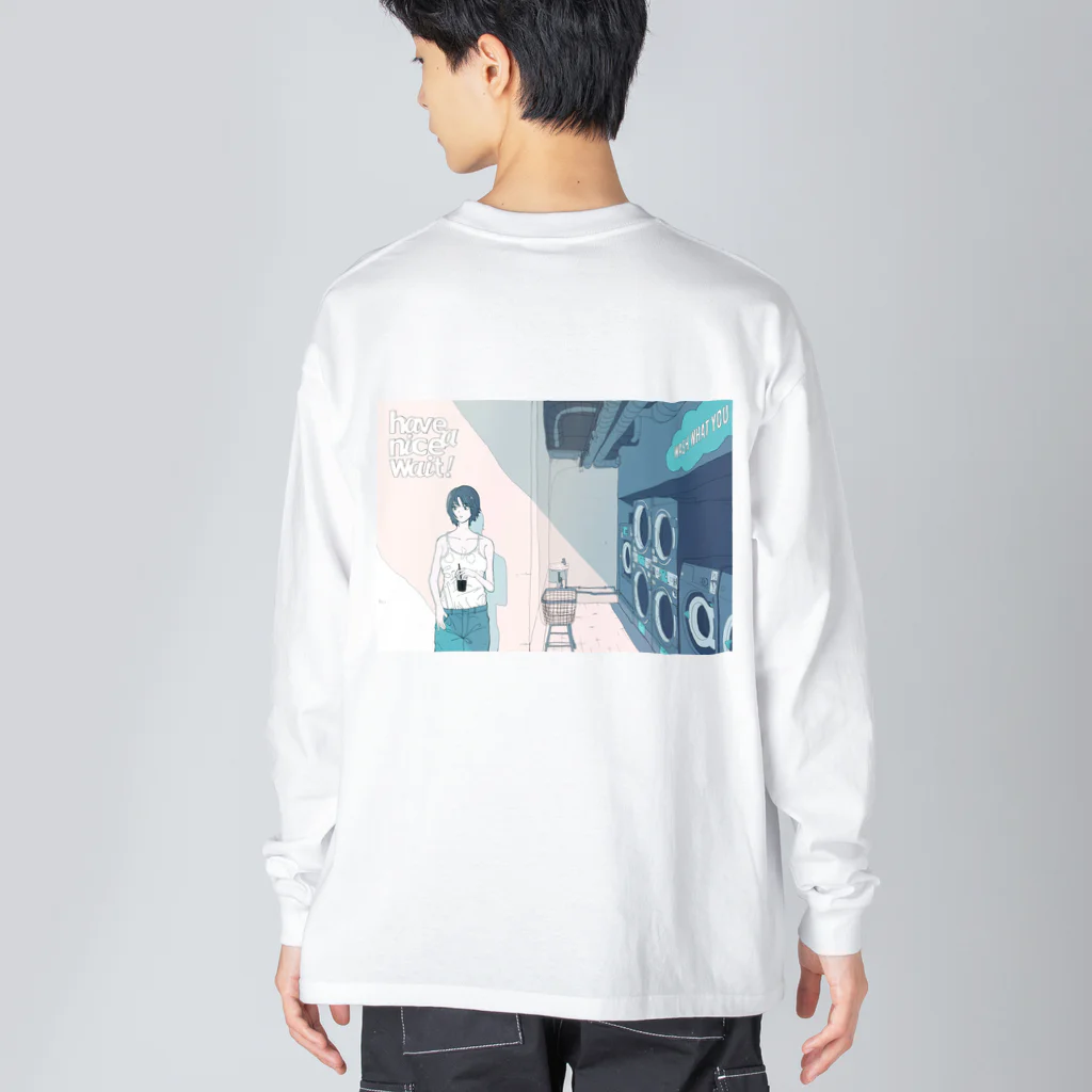 根本大/モネ◆『青嵐のエース』⑦配信中‼︎のコインランドリー Big Long Sleeve T-Shirt