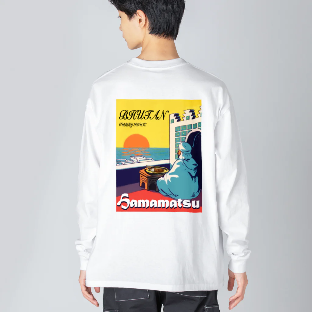 カレーハウスブータンのカレーハウスブータン公式Tシャツ "蘭字"  Big Long Sleeve T-Shirt