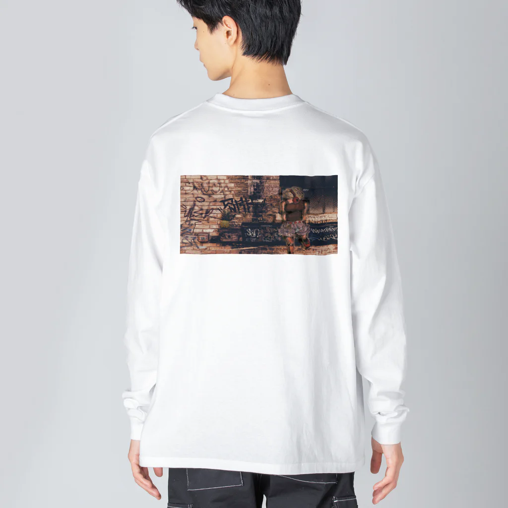 SHARAKUprodctionROOMの壁紙と女の子 Big Long Sleeve T-Shirt