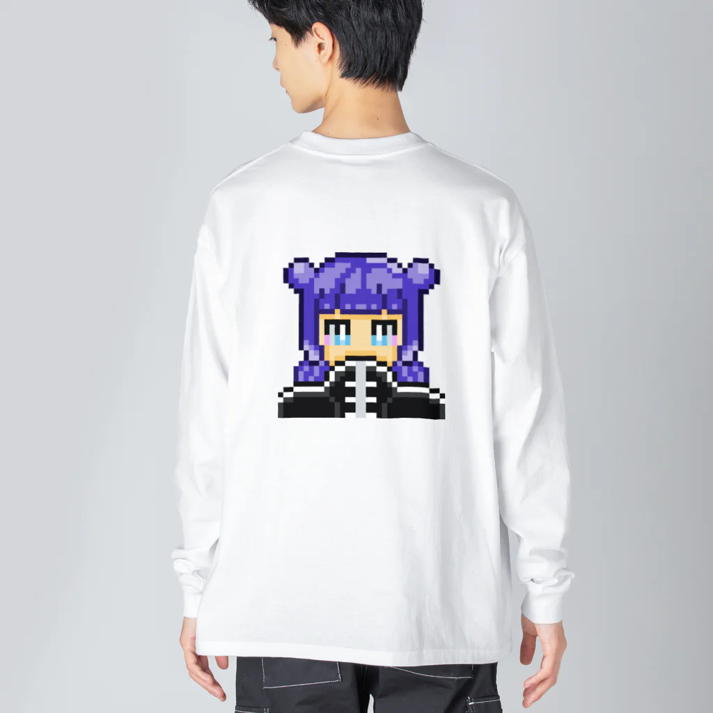 SUPERPEACHのドット絵カンフー少女 Big Long Sleeve T-Shirt