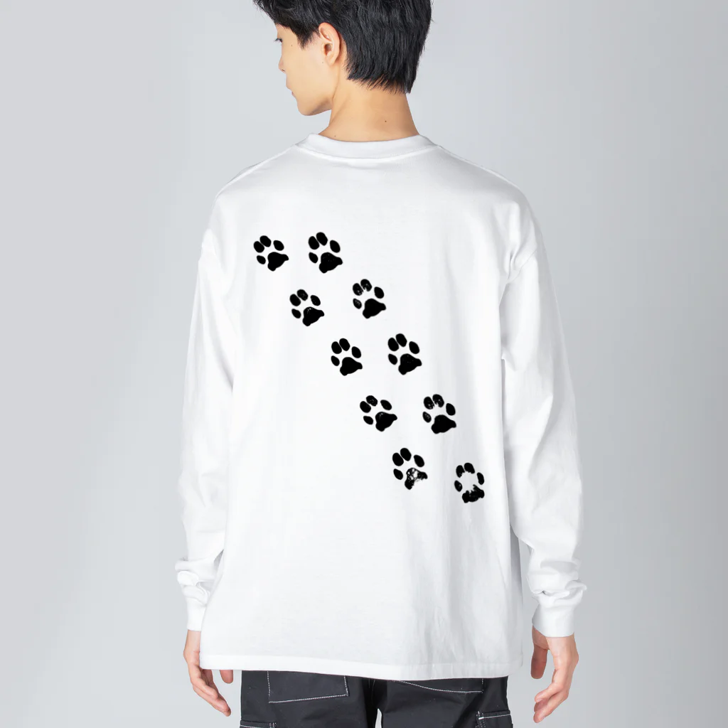 ともえのえ - 柴犬とか動物色々の柴犬に踏まれちゃった（黒柴バージョン） Big Long Sleeve T-Shirt