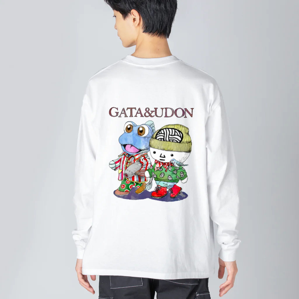 有明ガタァ商会のGATA&UDON ビッグシルエットロングスリーブTシャツ