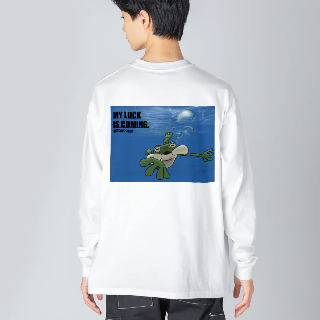 MY LUCK IS COMING.のDEEP  DEEP DEEP.ラックくん ビッグシルエットロングスリーブTシャツ