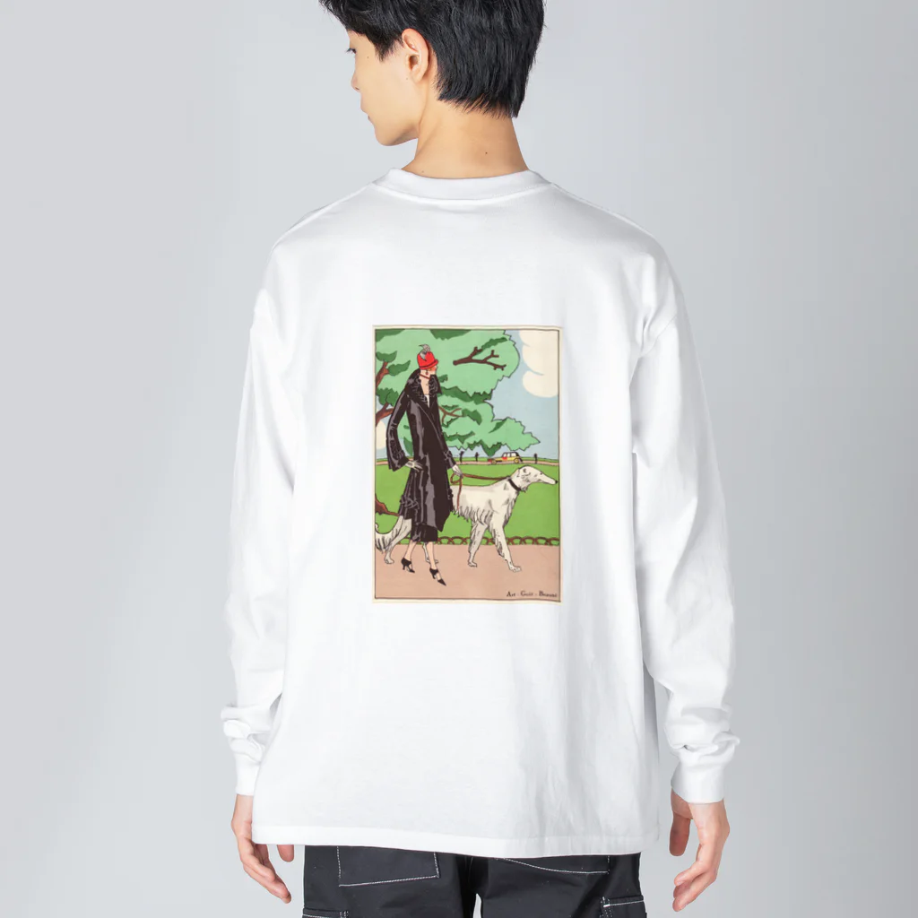 J. Jeffery Print Galleryの愛犬とお散歩 ビッグシルエットロングスリーブTシャツ