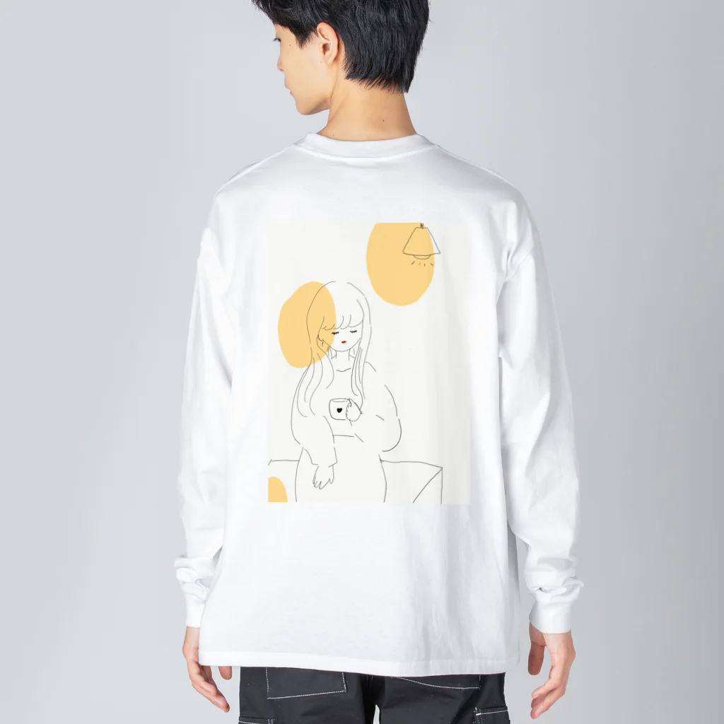 あんこのOLひといき ビッグシルエットロングスリーブTシャツ