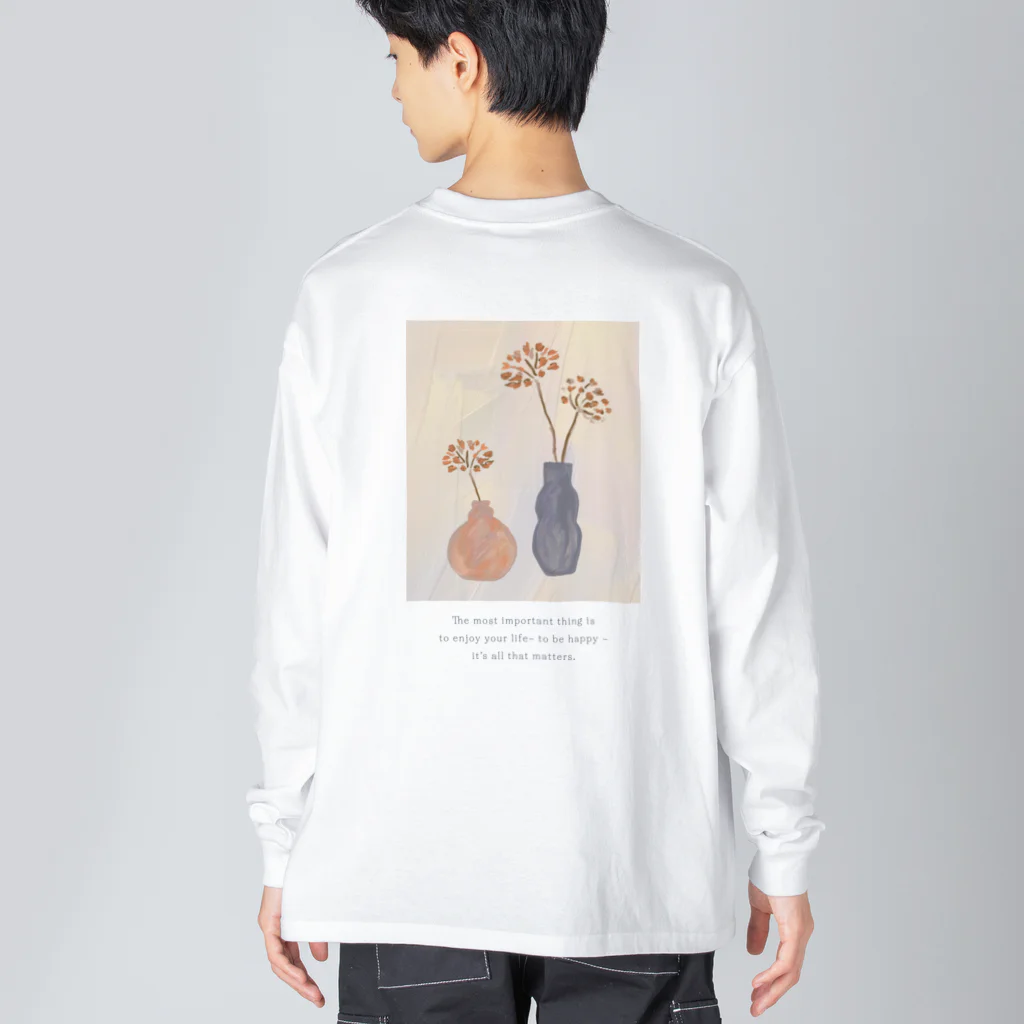 CHILL ART CLUBの💐vase💐バックプリント ビッグシルエットロングスリーブTシャツ