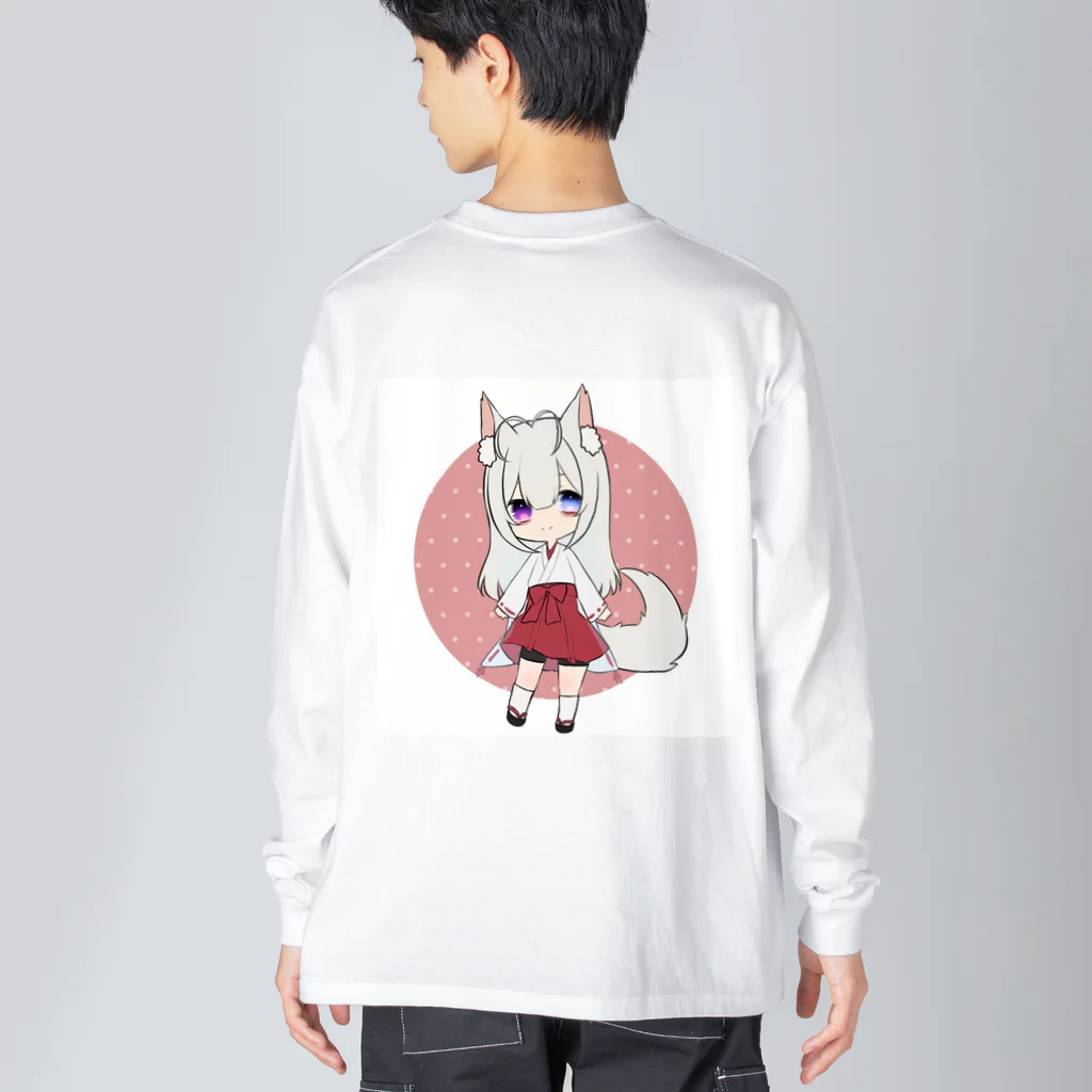 ⛩銀狐🦊👘の銀狐🐾 ビッグシルエットロングスリーブTシャツ