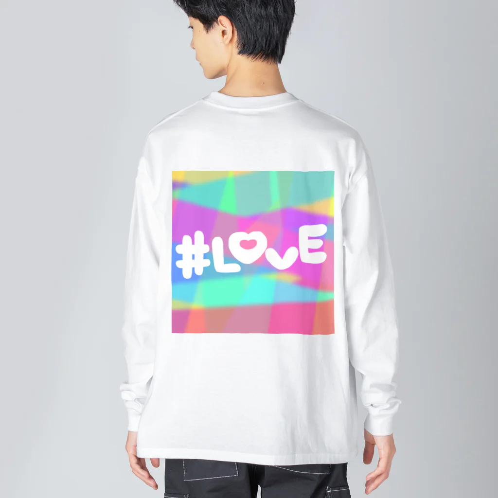 なしこはうすの#LOVE(背景あり) ビッグシルエットロングスリーブTシャツ