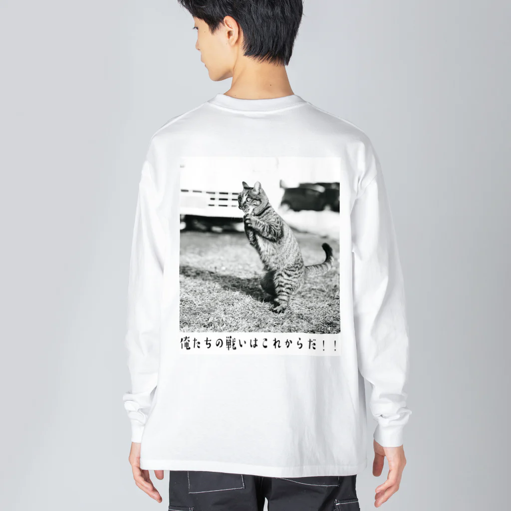 牧場猫の最終回猫 Big Long Sleeve T-Shirt