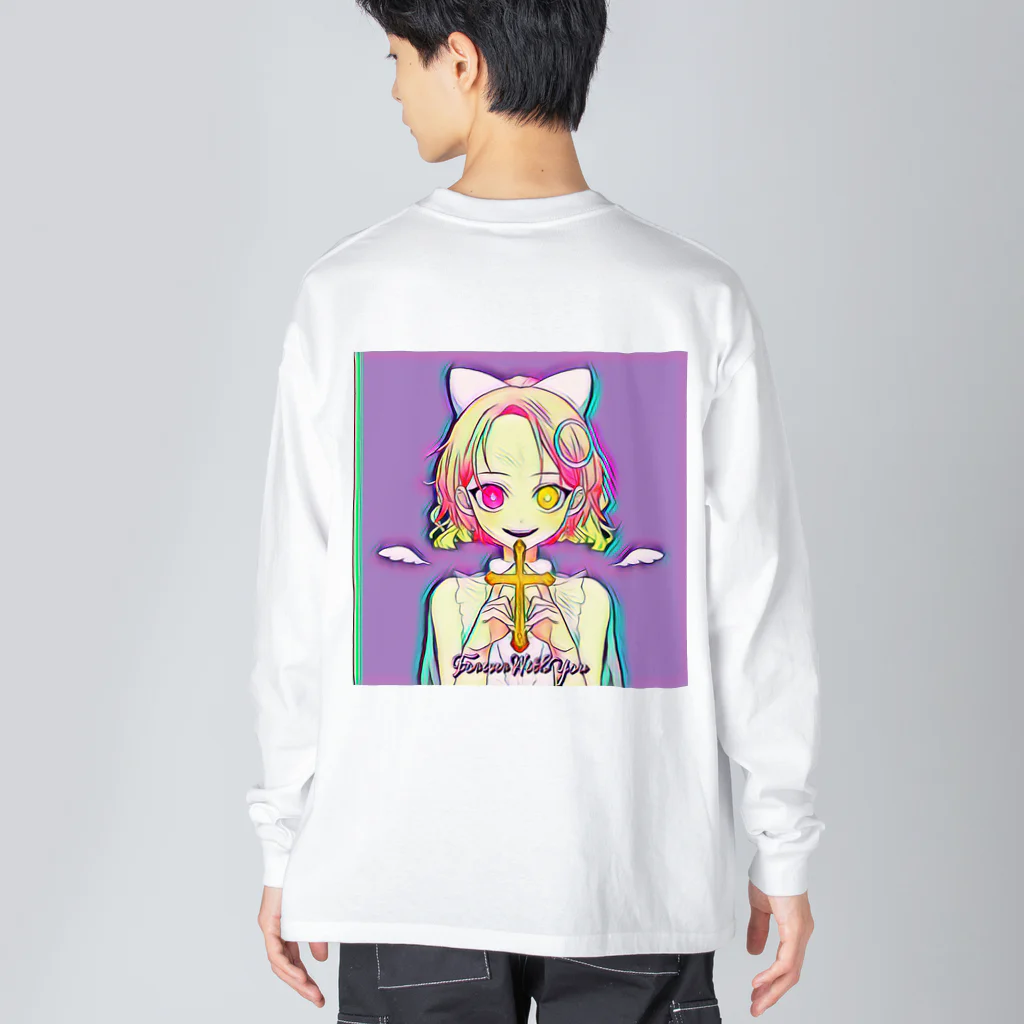 Forever With Youの天使になった女の子 ビッグシルエットロングスリーブTシャツ