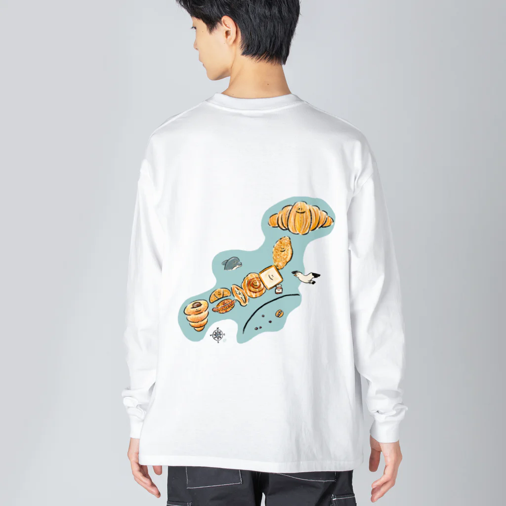 おかかの【受賞作品】パン達の日本列島 Big Long Sleeve T-Shirt