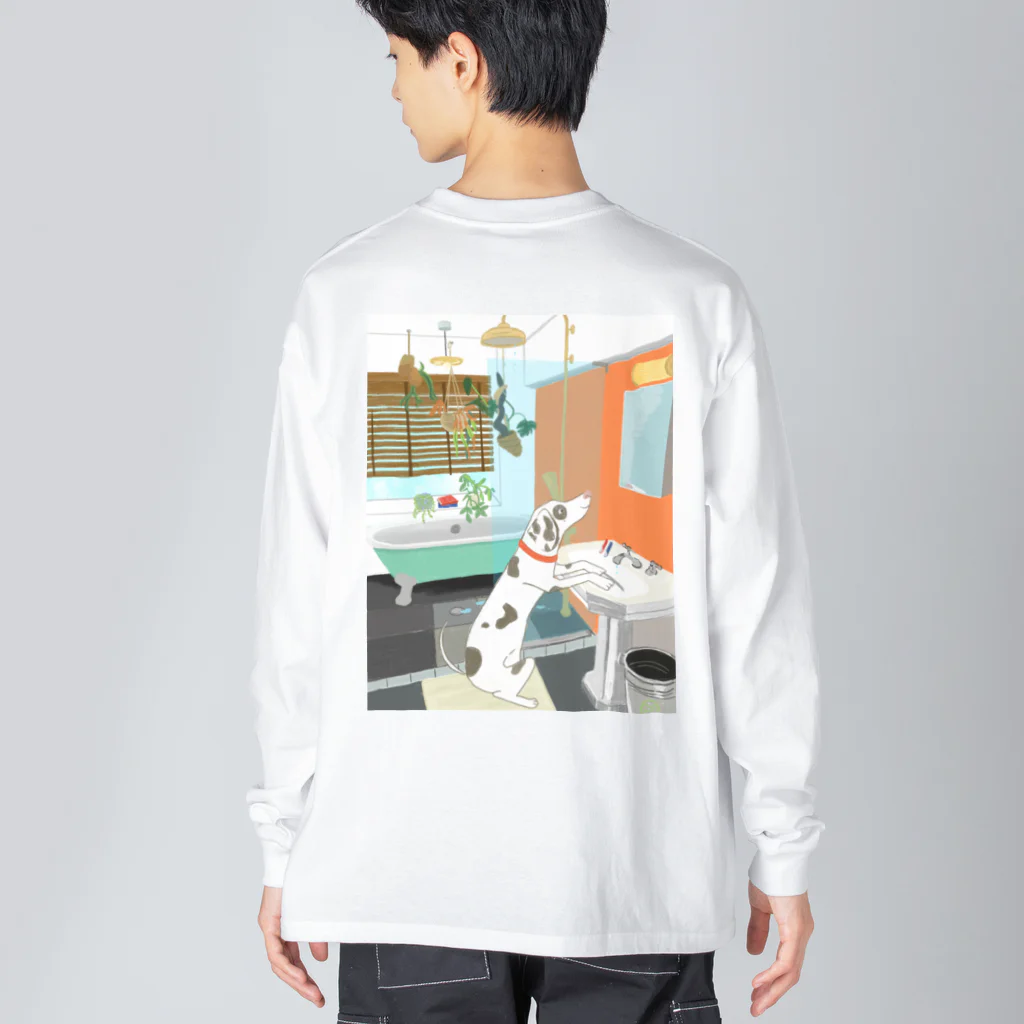 Shiro🍎のbathroom ビッグシルエットロングスリーブTシャツ