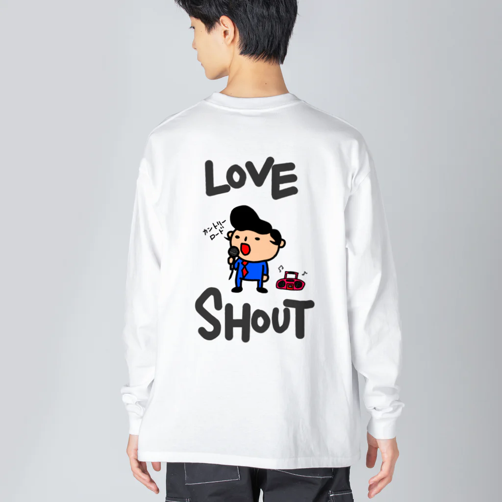 momino studio SHOPの叫ぶの大好き。 Big Long Sleeve T-Shirt