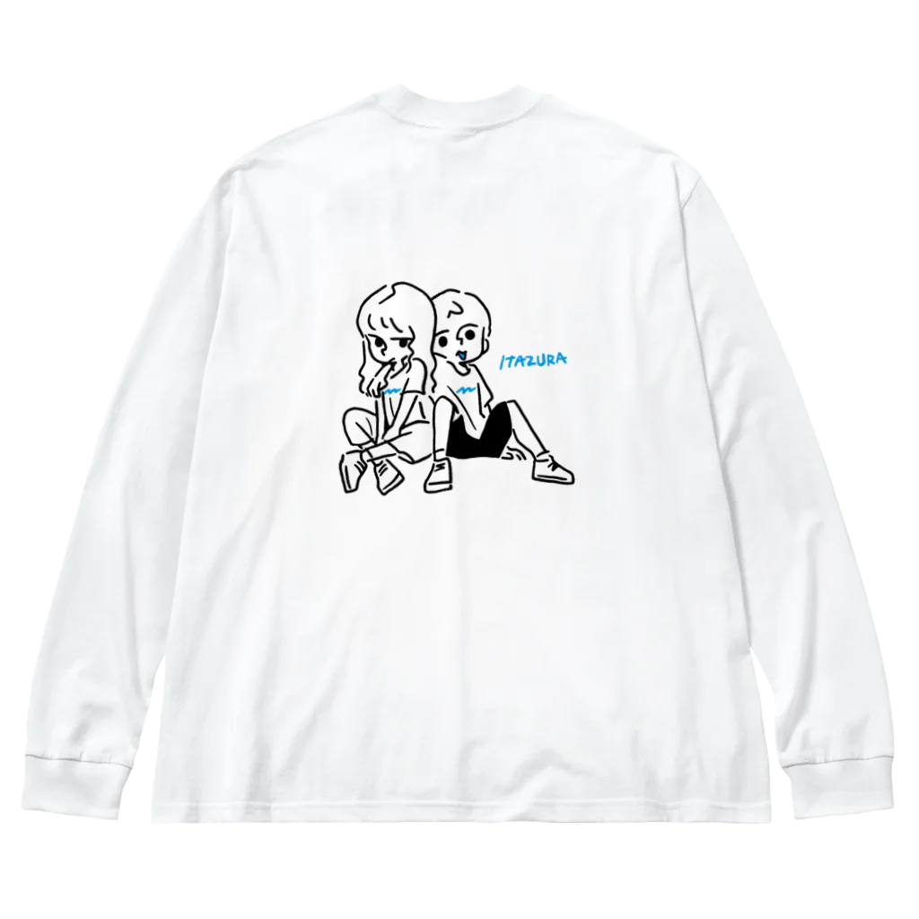 ITAZURAのITAZURA ブルーライン Big Long Sleeve T-Shirt