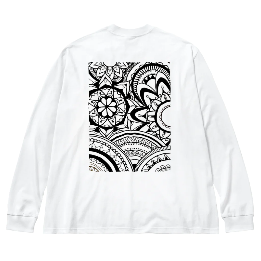 Feeling art 013☻のモノクロ Big Long Sleeve T-Shirt