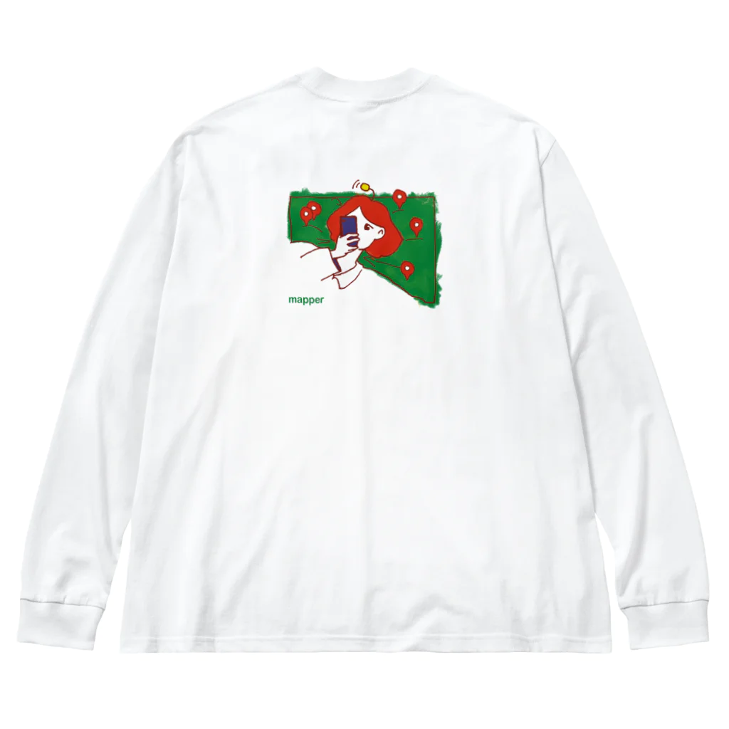 まゆげ倶楽部のmapper girl (red) Big Long Sleeve T-Shirt