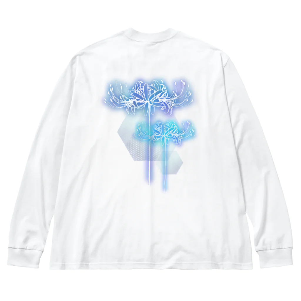 綾錦工房 りこりすの曼珠沙華 - 朧【月光】 Big Long Sleeve T-Shirt