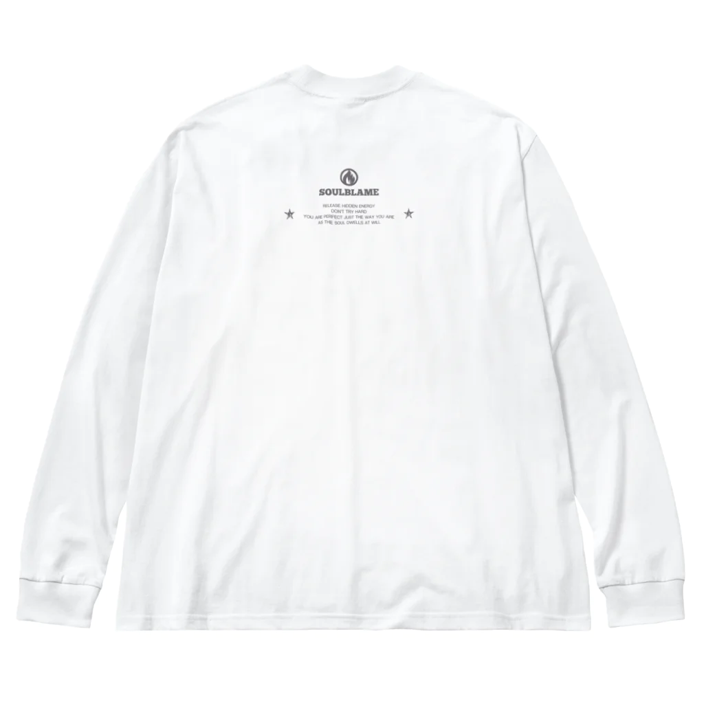 SOULBLAMEのSCRIPT TEE IN WHITE ビッグシルエットロングスリーブTシャツ