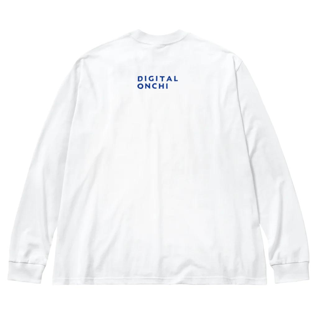 DIGITAL ONCHI 公式ストアのDIGITAL ONCHI BLUE（横） ビッグシルエットロングスリーブTシャツ