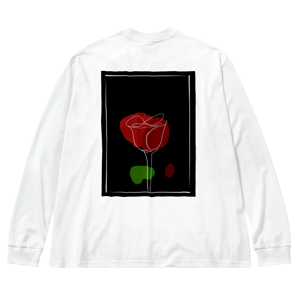 kokeshi_colorの咲き始めのバラ Big Long Sleeve T-Shirt