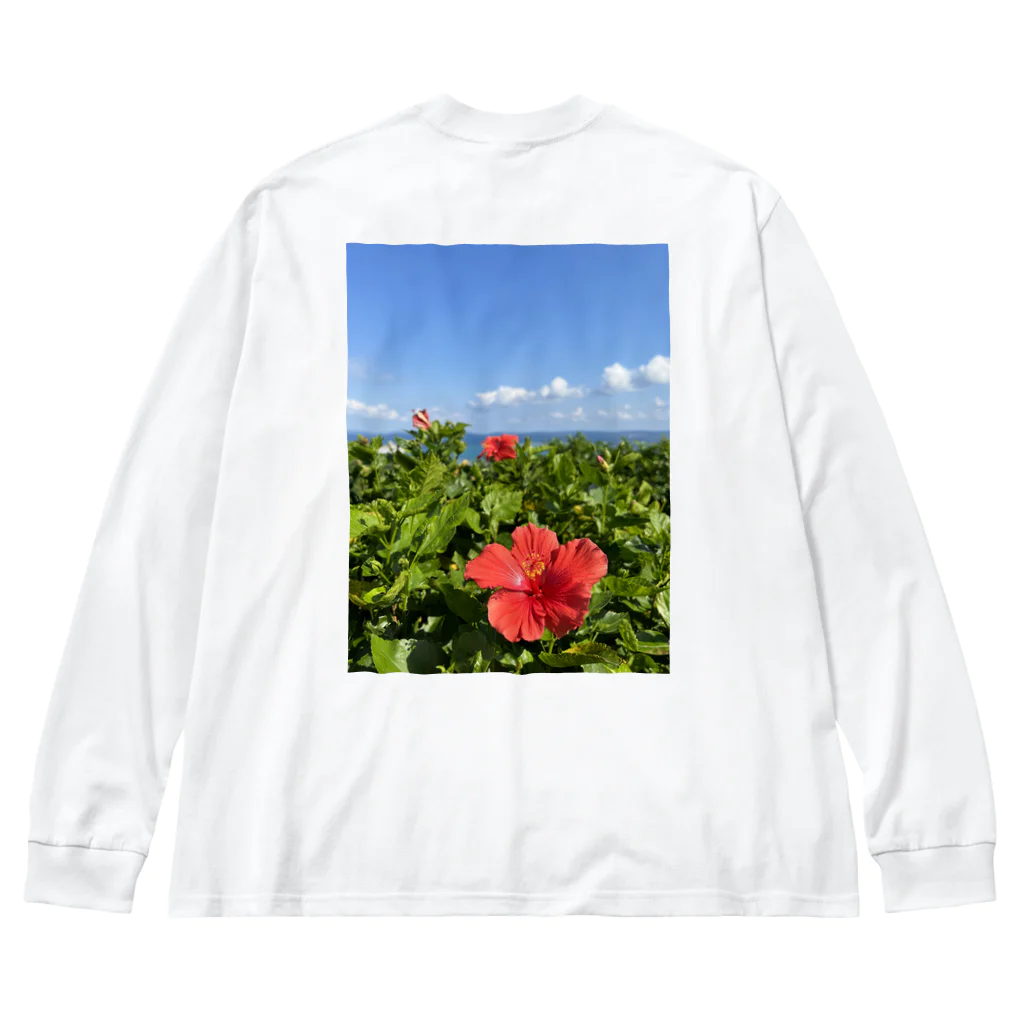 Ripples沖縄レジンアートの沖縄の海とハイビスカス Big Long Sleeve T-Shirt