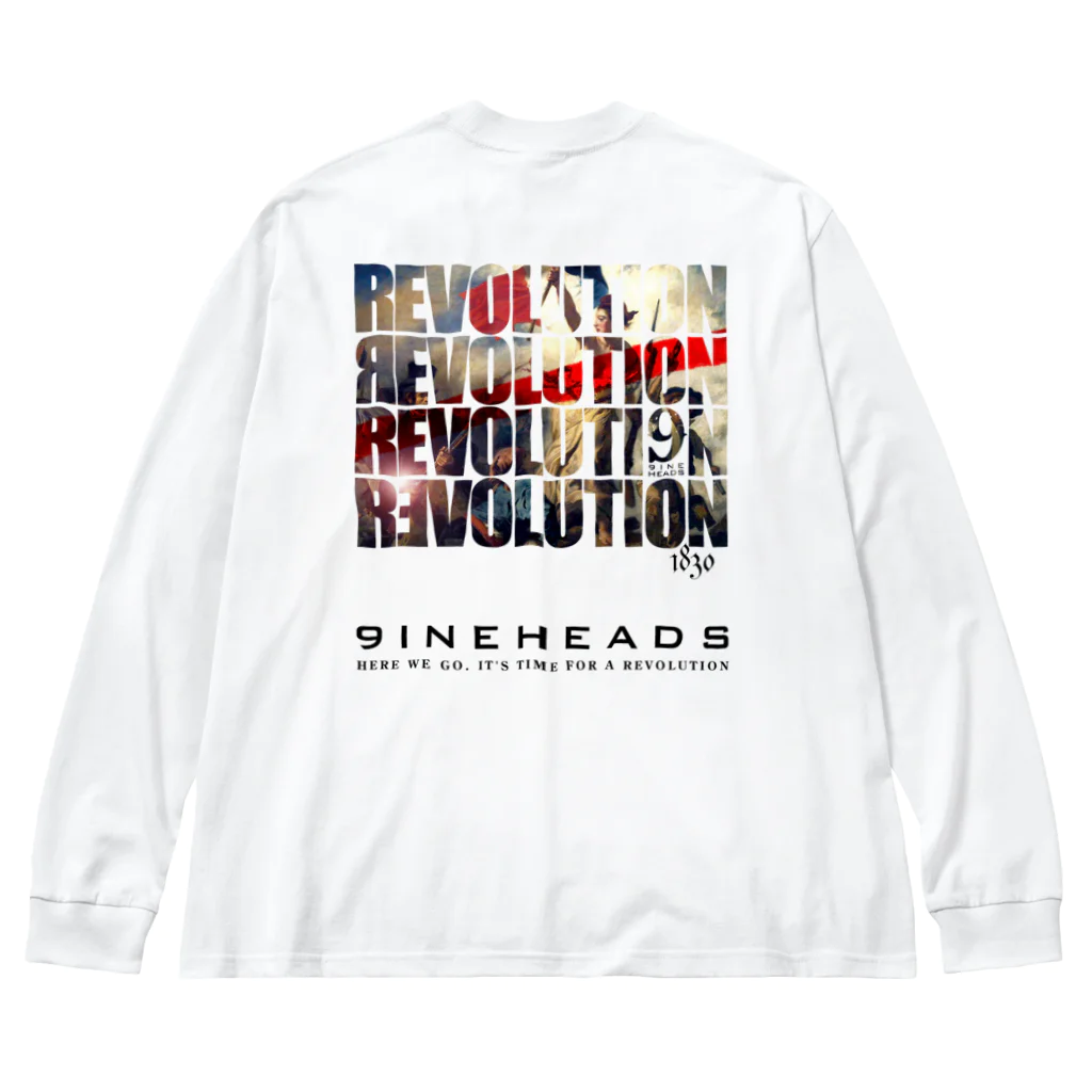 9INEHEADSのREV_Black Big Long Sleeve T-Shirt