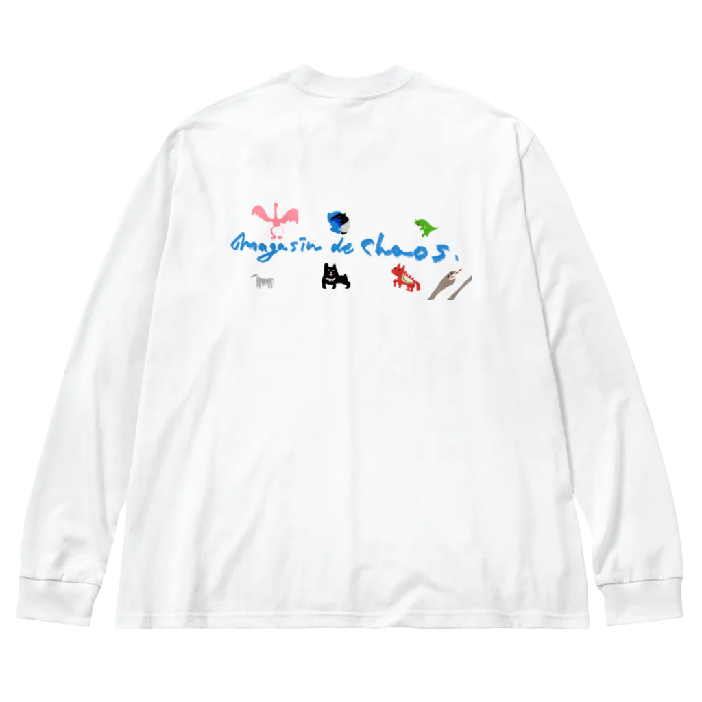 magasin de chaosのソフトクリームが吸収される牛くん ビッグシルエットロングスリーブTシャツ