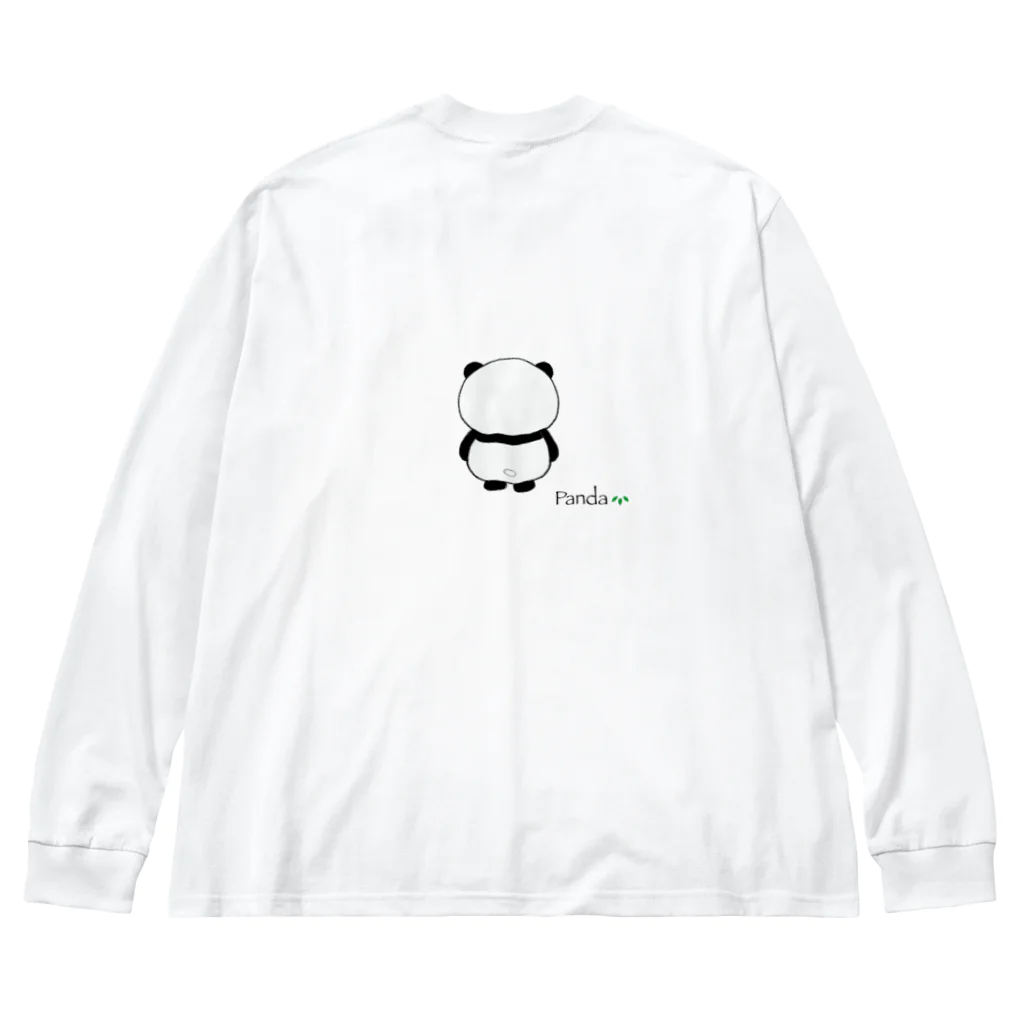 ゆきいろデザインのpanda ビッグシルエットロングスリーブTシャツ