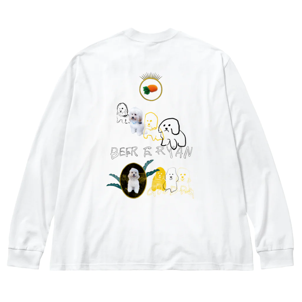 NORI OKAWAの崇められし犬の壁画 Big Long Sleeve T-Shirt