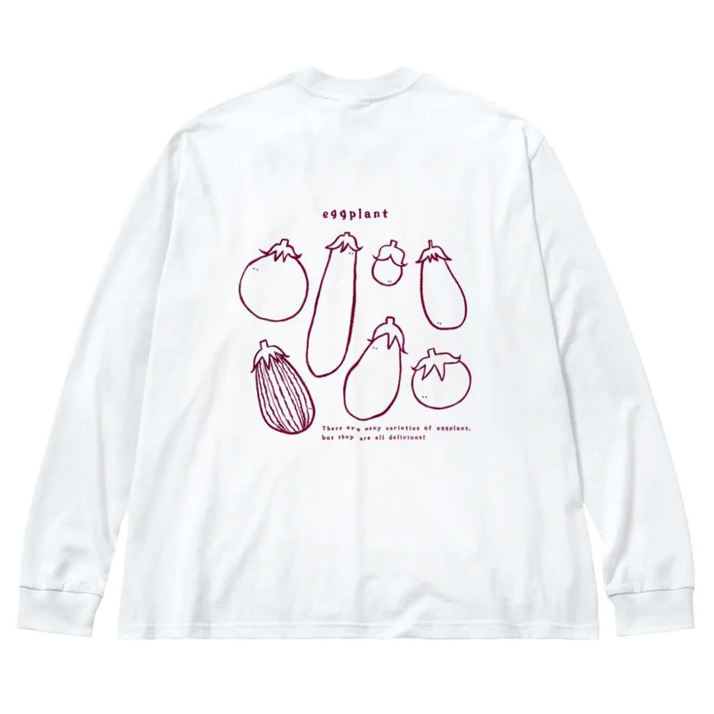 Aランチサラダ付SHOPの夏のeggplantさん2 ビッグシルエットロングスリーブTシャツ