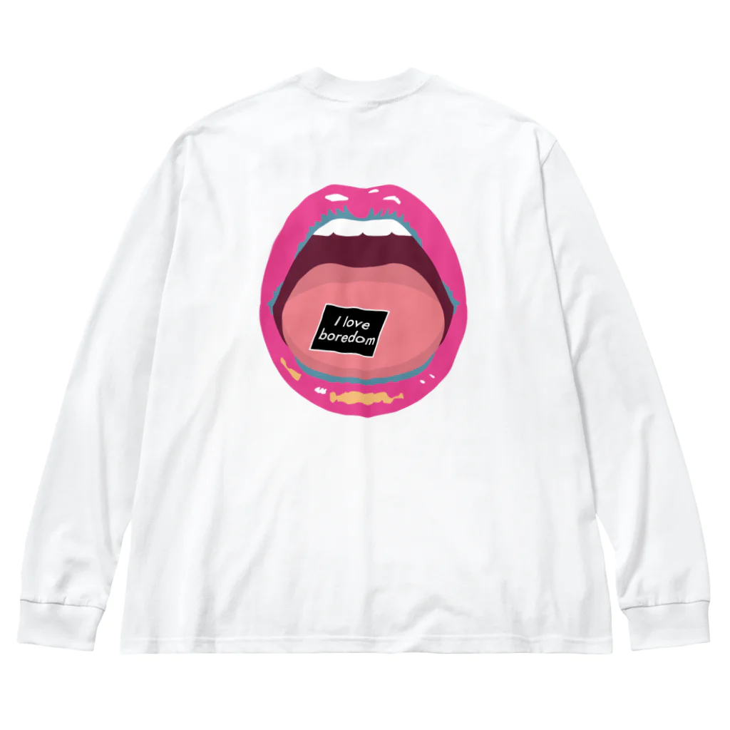 ゴトーアヒルのmouth & paper 退屈が大好きver. ビッグシルエットロングスリーブTシャツ