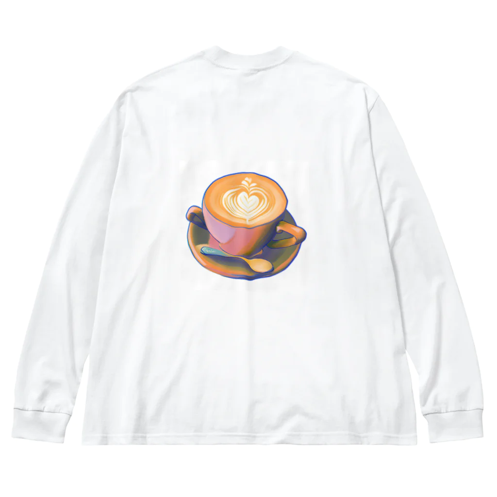 Kyoshimasaのカフェ好き Big Long Sleeve T-Shirt