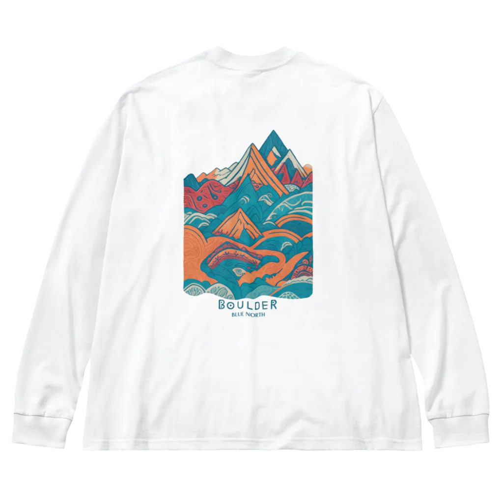 aokitaの【BLUE NORTH】ボルダーデザイン5 Big Long Sleeve T-Shirt