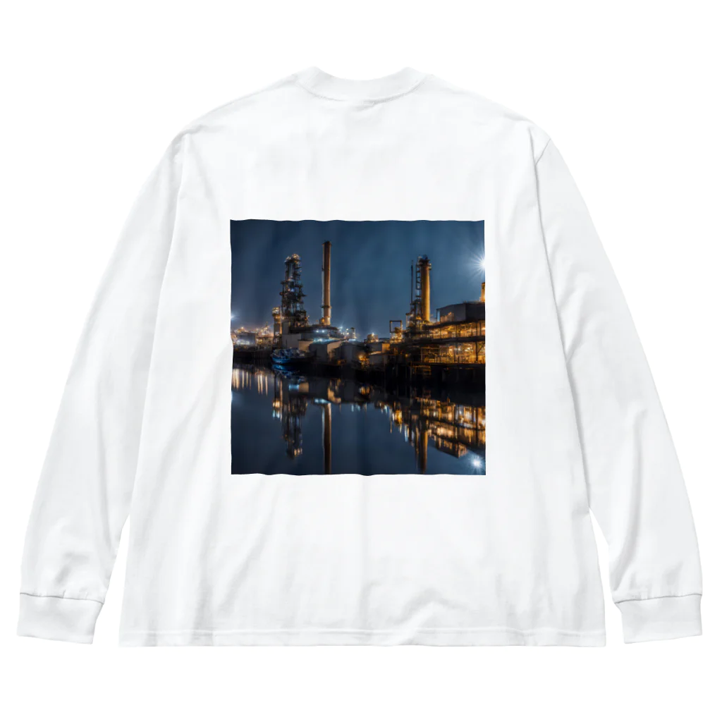 夜景ショップの夜景の綺麗な埠頭のグッズ Big Long Sleeve T-Shirt