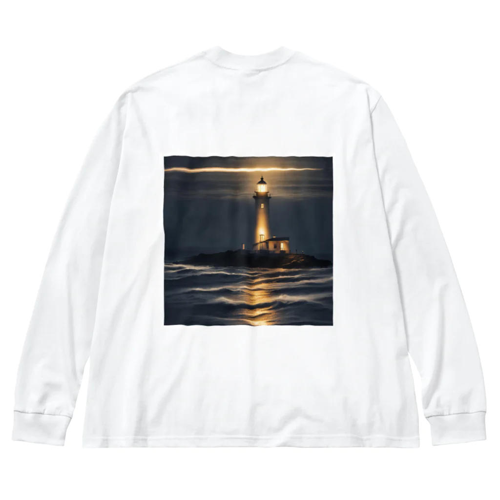 夜景ショップの幻想的な灯台のグッズ Big Long Sleeve T-Shirt