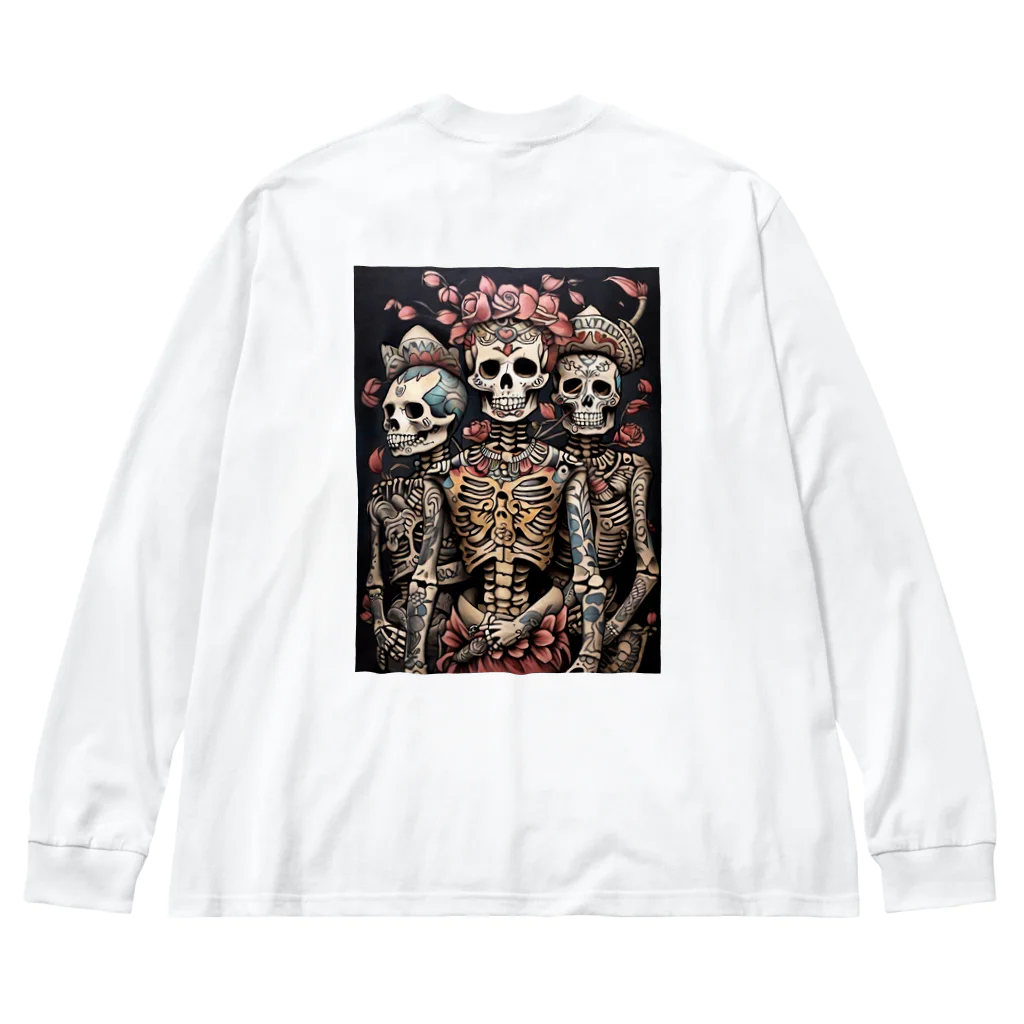 Skull sectionのガイコツのデザイン ビッグシルエットロングスリーブTシャツ