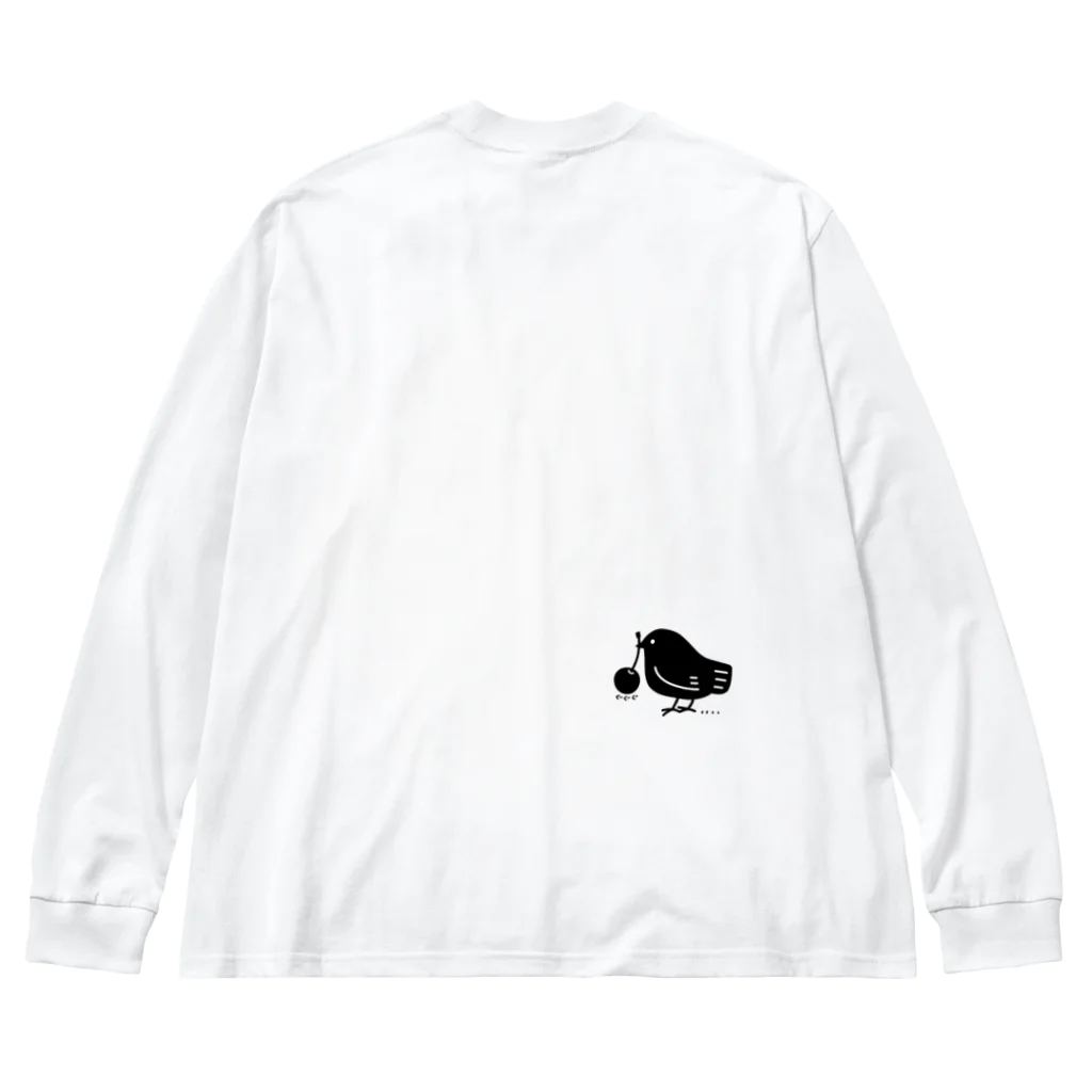 イラスト MONYAAT のワンポイント　みつぐとり Big Long Sleeve T-Shirt